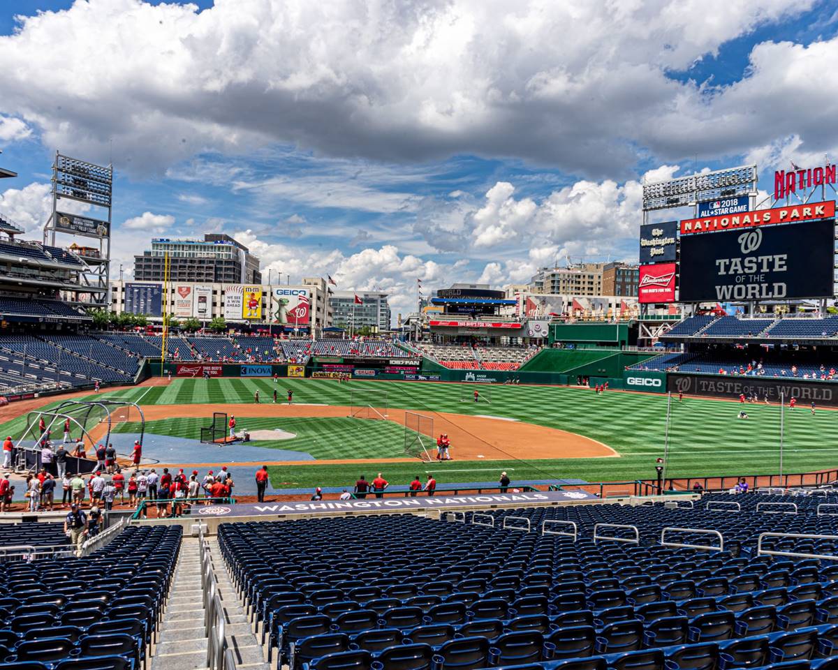 Nationals Park, highlighting the baseball stadium and its vibrant atmosphere.