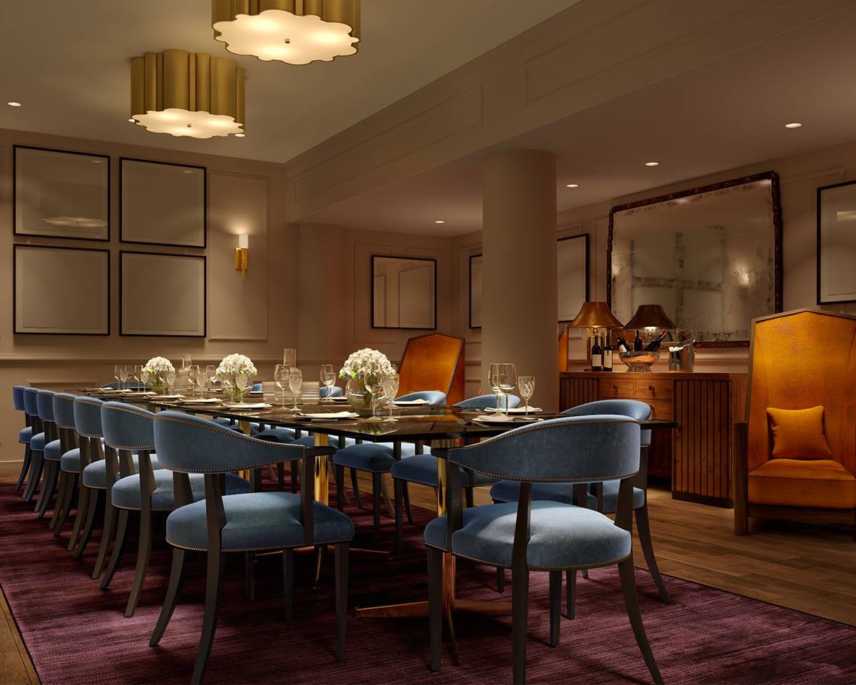 A sophisticated dining area featuring elegant table settings and stylish decor at Riggs DC.